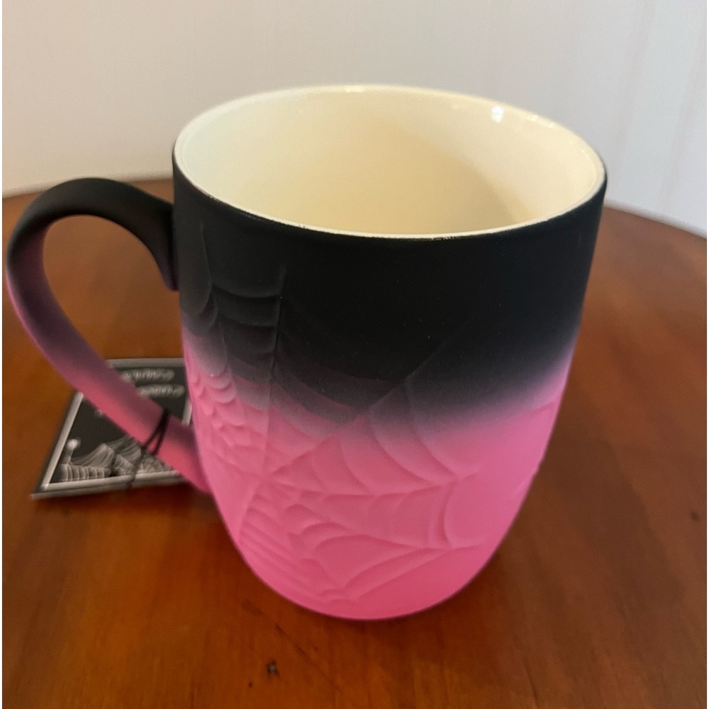 Halloween cobwebs and cauldrons ombre spiderweb mug